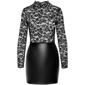 Kleid aus Spitze mit pofreiem Rockteil im Mattlook