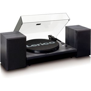 Lenco LS-300 Black platenspeler met speakers