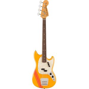 Fender Vintera II 70s Mustang Bass RW Competition Orange elektrische basgitaar met gigbag