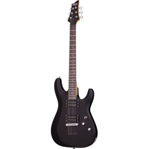 Schecter C-6 Deluxe Satin Black elektrische gitaar