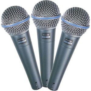 Shure Beta 58a dynamische zangmicrofoon (set van 3)