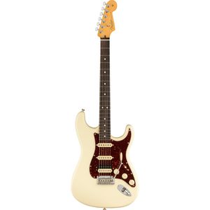 Fender American Professional II Stratocaster HSS Olympic White RW elektrische gitaar met koffer