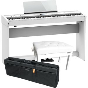 Roland FP-60X-WH digitale piano wit + onderstel + pedalen + pianobank + tas