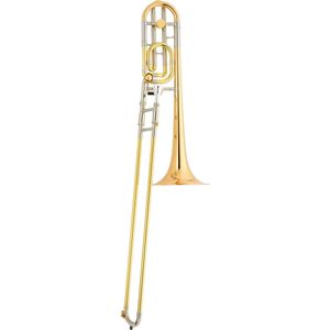 XO 1236-RL (gelakt, goudmessing, closed wrap) Bb/F trombone met koffer