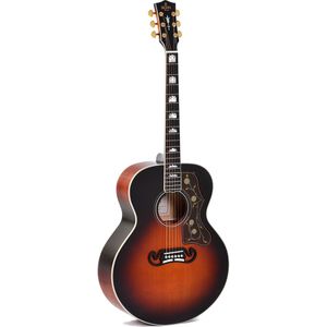 Sigma Guitars SGJA-SG200 Vintage Sunburst Gloss elektrisch-akoestische westerngitaar met softcase