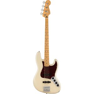 Fender Player Plus Jazz Bass Olympic Pearl MN elektrische basgitaar met gigbag