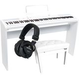 Fazley FSP-200-W digitale piano wit + onderstel + pianobank + hoofdtelefoon
