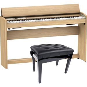 Roland F701-LA Light Oak piano inclusief pianobank