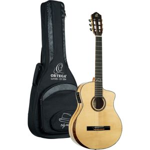 Ortega Signature Series BYWSM Guitar E/A klassieke gitaar met gigbag