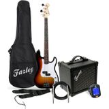 Fazley FPB118 Starter Pack Sunburst elektrische basgitaar starterset