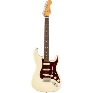 Fender American Professional II Stratocaster Olympic White RW elektrische gitaar met koffer