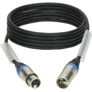 Klotz PD3-3XK22A002.0 AES/DMX kabel 3p XLR F/M zwart/blauw 2 meter