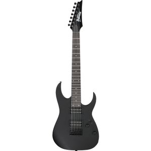 Ibanez GRG7221 Gio Black Flat 7-snarige elektrische gitaar