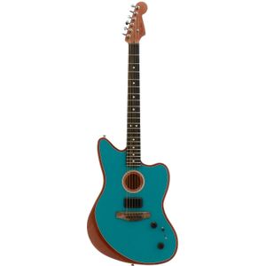 Fender American Acoustasonic Jazzmaster Ocean Turquoise met deluxe gigbag