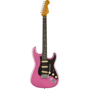 Fender American Ultra Stratocaster Bubble Gum Metallic EB elektrische gitaar met koffer