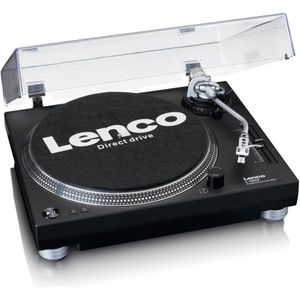 Lenco L-3809 Black direct-drive draaitafel met USB/PC encoding