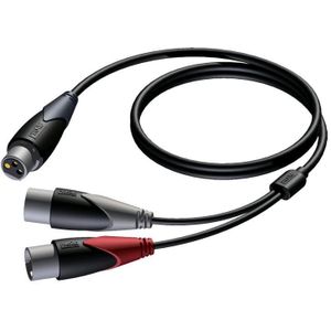 Procab CLA735 Classic 1x XLR female - 2x XLR male kabel 1.5m