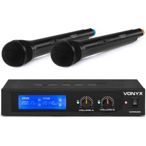 Vonyx WM522 draadloze microfoonset 200.175/201.400 MHz