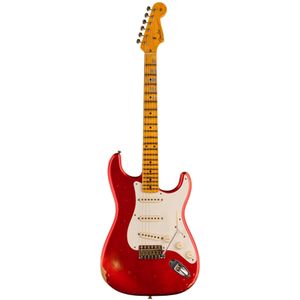 Fender Custom Shop Time Machine '58 Strat Relic Faded Aged Candy Apple Red met deluxe koffer en CoA