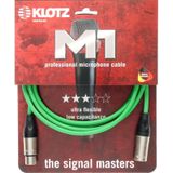 Klotz M1 K GN microfoonkabel 3p XLR F/M groen 3 meter