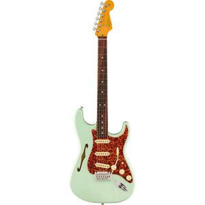 Fender American Professional II Stratocaster Thinline RW Transparent Surf Green met deluxe koffer