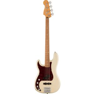 Fender Player Plus Precision Bass LH Olympic Pearl PF linkshandige elektrische basgitaar met deluxe gigbag