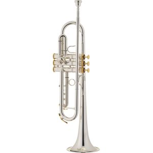 XO 1602-SR3 Reversed 127 mm (verzilverd, vergulde versiering) Bb trompet met koffer