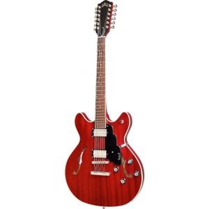 Guild Newark St. Collection Starfire I-12 Cherry Red 12-snarige semi-akoestische gitaar