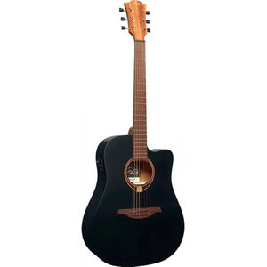 LAG Guitars Tramontane 70 T70DCE Black Satin elektrisch-akoestische westerngitaar