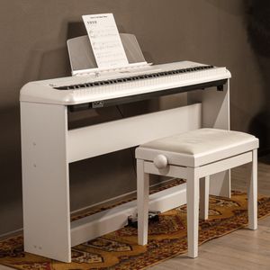 Fazley DP-250-WH digitale piano met onderstel en pianobank wit