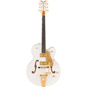 Gretsch Professional Collection Falcon Hollow Body EB White met Gretsch G6242L Deluxe Hardshell Case