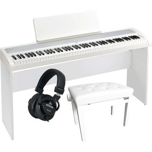 Korg B2-WH digitale piano wit + onderstel + pianobank + hoofdtelefoon