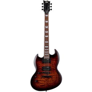 ESP LTD Viper-256 LH Dark Brown Sunburst linkshandige elektrische gitaar