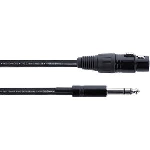 Cordial EM6FV Elements verloopkabel XLR female - 6.3mm TRS jack 6m