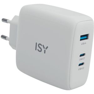 ISY Iac 5140 Universele 140 Watt Gan-adapter Wit