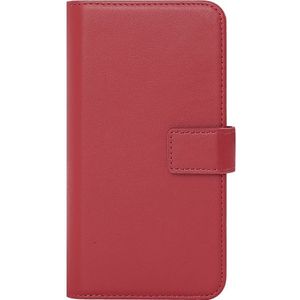 Caseuals Genuine Leather Wallet Bookcase Telefoonhoesje Voor Samsung Galaxy S24 Rood