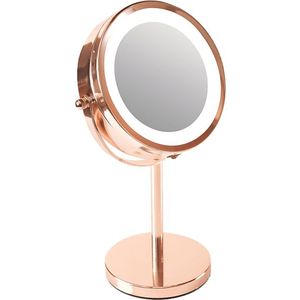 Rio MMST Spiegel met Ringverlichting - Make-upspiegel - Rose/Goud - Ø15,5cm