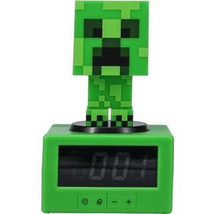 Paladone - Minecraft Creeper Wekker - 16 cm - Iconisch Alarm met Nachtlampje