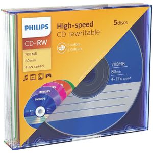 Philips Cd-rw 80min 700mb Sl Color (5)
