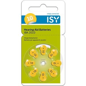 ISY Iba-2010 Type 10 Batterijen Voor Hoortoestellen 16 Stuks