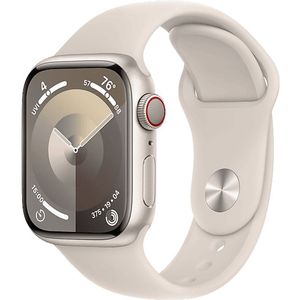 Apple Watch Series 9 Cellular 45 Mm Sterrenlicht Aluminium Case/sterrenlicht Sport Band - S/m