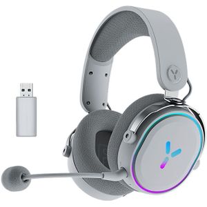 ISY - Igh 4000 - Draadloze Gamingheadset - Wit - Over-ear - RGB Verlichting