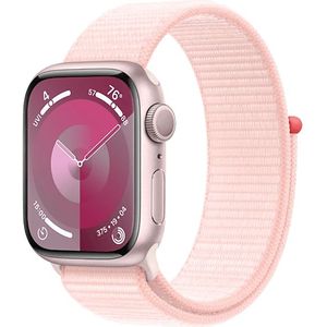 Apple Watch Series 9 GPs 45 Mm Roze Aluminium Case/lichtroze Sport Loop