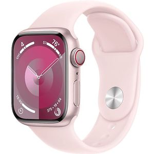 Apple Watch Series 9 Cellular 41 Mm Roze Aluminium Case/lichtroze Sport Band - M/l