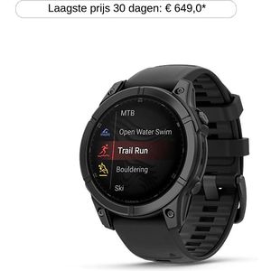 Garmin fēnix E 47mm AMOLED Multisport Smartwatch Donkergrijs/Zwart