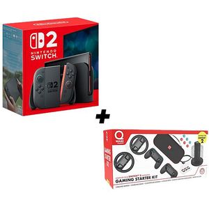 Nintendo - Switch 2 - Spelconsole - Qware Starter Kit Black Bundel - 256 Gb