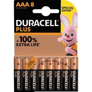 Duracell Alkaline Aaa-batterijen Plus 8 Stuks