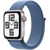 Apple Watch Se GPs + Cellular 40 Mm Zilver Aluminium Case/winterblauw Sport Loop