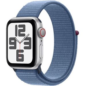 Apple Watch Se GPs + Cellular 40 Mm Zilver Aluminium Case/winterblauw Sport Loop