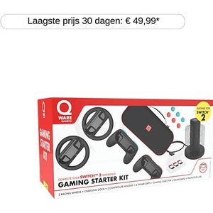 Qware - Nintendo Switch 2 - Starter Kit - Zwart - Inclusief Travel Case en Oplaadstation